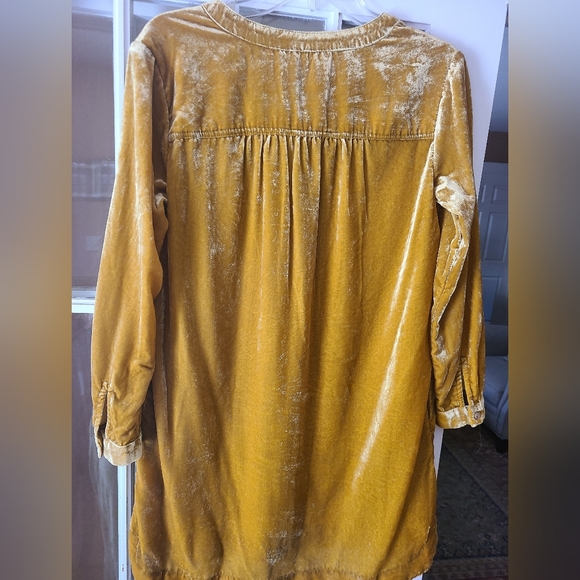 Chartreuse velvet mini dress - Picture 2 of 4